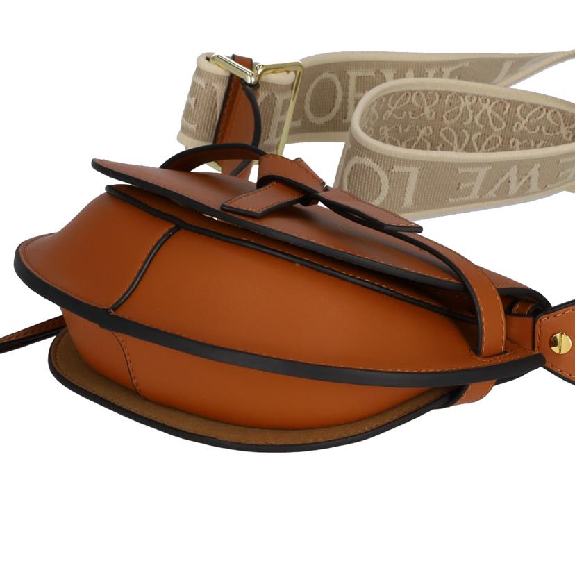 LOEWE ロエベ/ゲートデュアルミニ/レザーショルダー/ブラウン//062***/ABランク/75