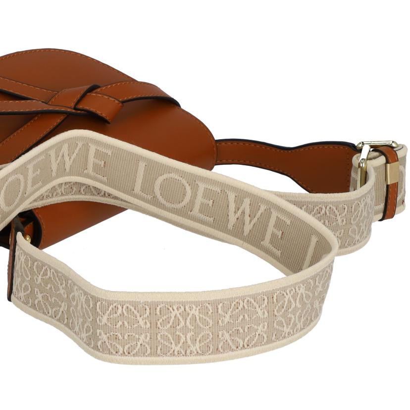 LOEWE ロエベ/ゲートデュアルミニ/レザーショルダー/ブラウン//062***/ABランク/75