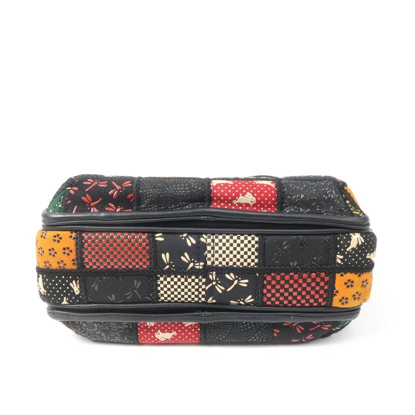 sanko-inden 三紅印傳/パッチワーク印伝 ショルダーバッグ レザー 肩掛け 和柄 レディース//Aランク/65