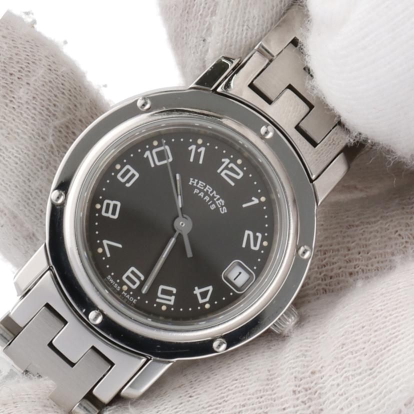 HERMES エルメス/クリッパー・グレー/レディース/クオーツ/CL4.210//1320128/ABランク/75