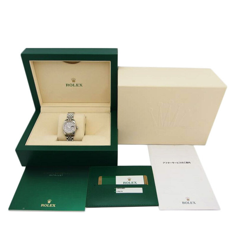 ROLEX ロレックス/DATE JUST/ブラックシェル文字盤/SS×WG/179174NR//29M5D885/Aランク/83