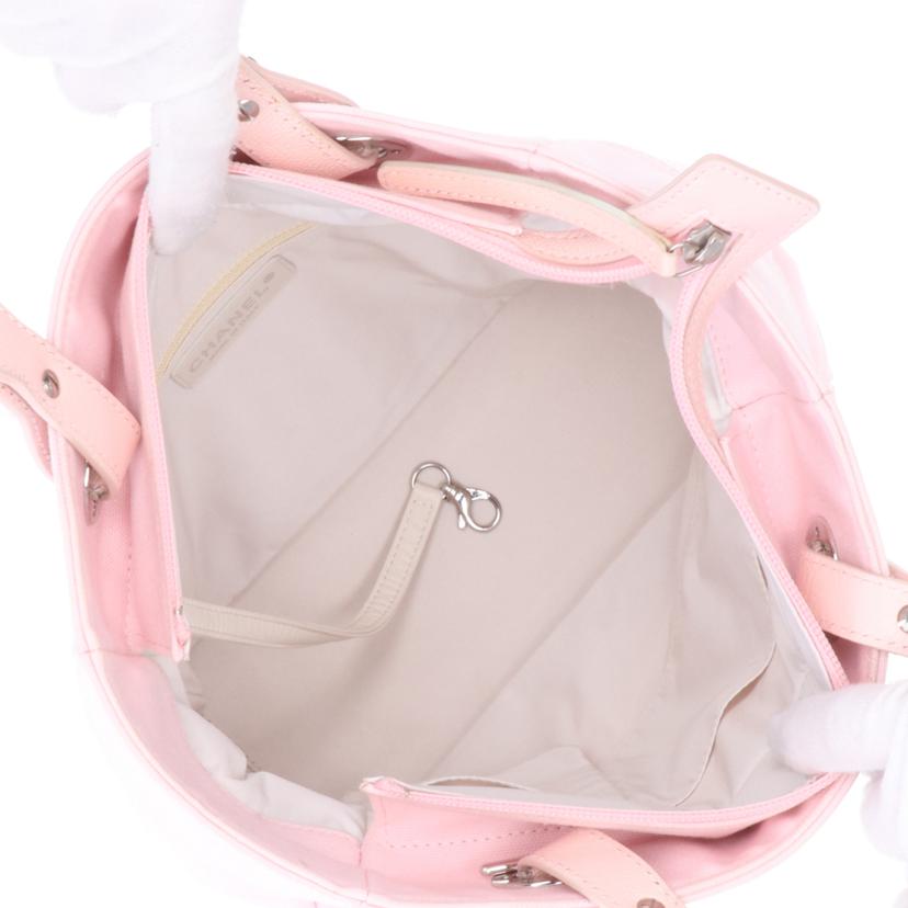 CHANEL シャネル/パリビアリッツトートPM/ピンク/Gカード/A34208//126*****/Bランク/09