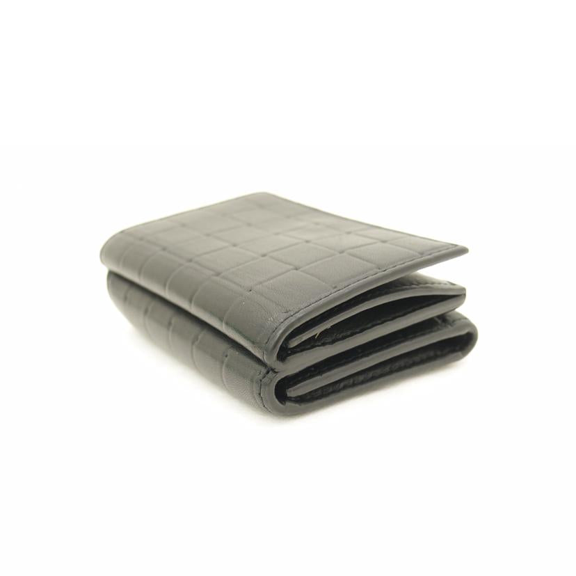 BOTTEGA VENETA ボッテガヴェネタ コンパクトウォレット 黒 メンズ/三つ折り財布/ブラック//Aランク/69