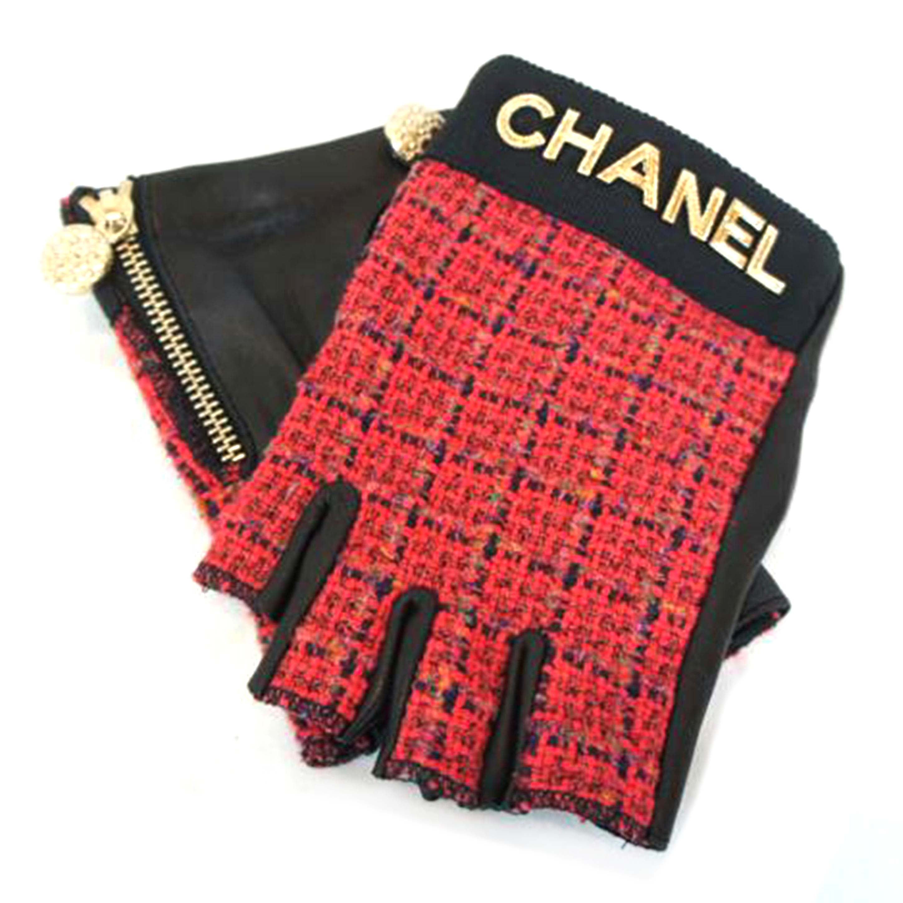 CHANEL シャネル/指ぬきグローブ//Aランク/93