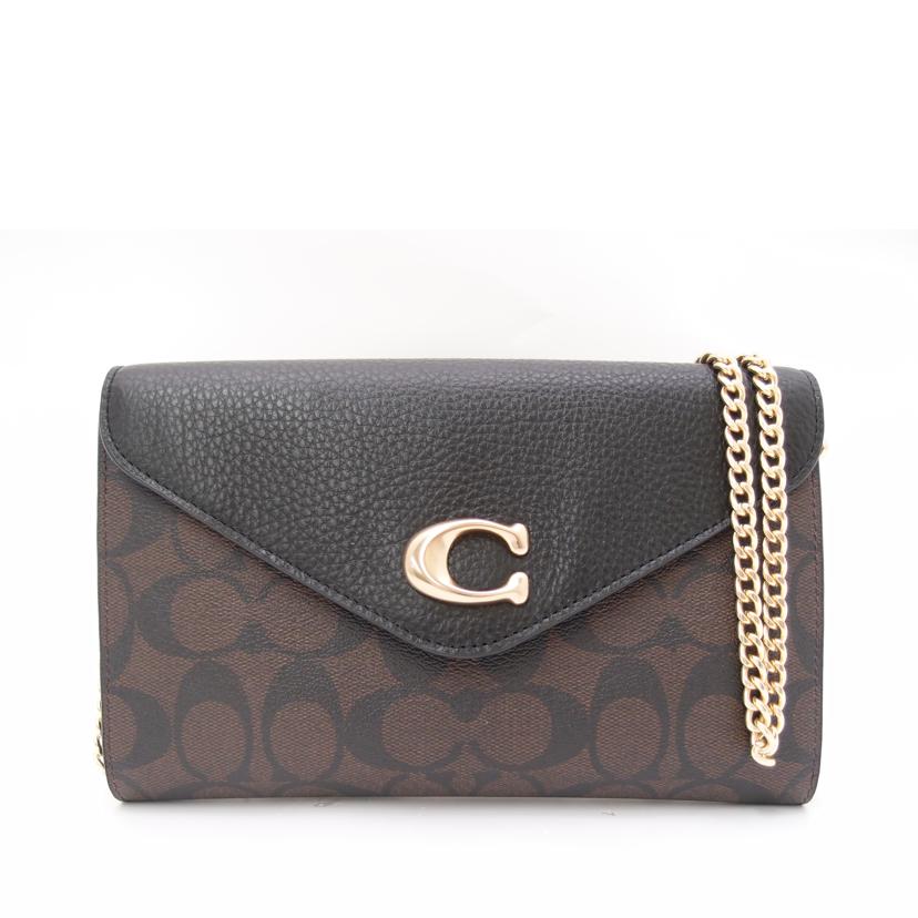 COACH コーチ/タミークラッチシグネチャーチェーンショルダー/ブラウン/C7301//B2257/SAランク/69