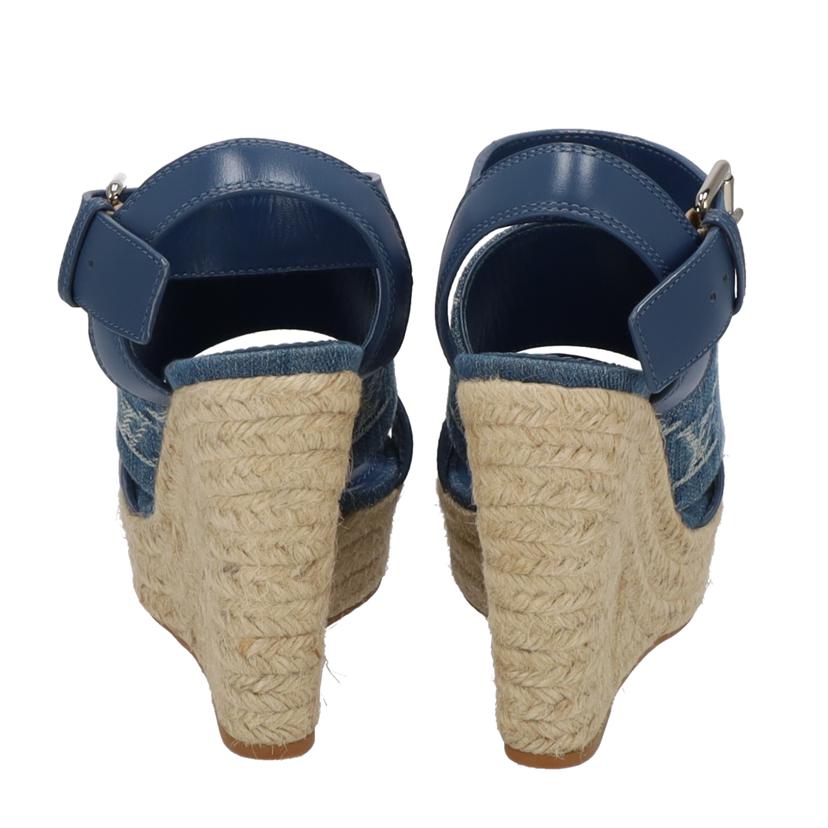 LV ルイヴィトン/スターボードラインデニムウェッジソールサンダル/1A7RA8//CL0220/SAランク/75