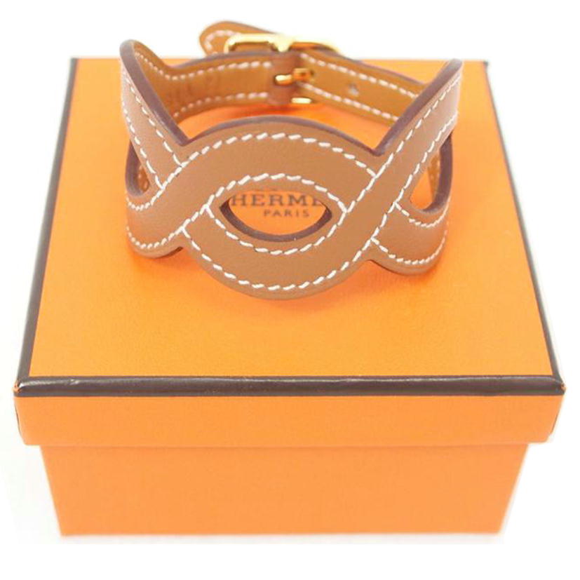 HERMES エルメス/アントルラック・カフ ブレスレット GD//Y (T2 Y FS)/ABランク/78