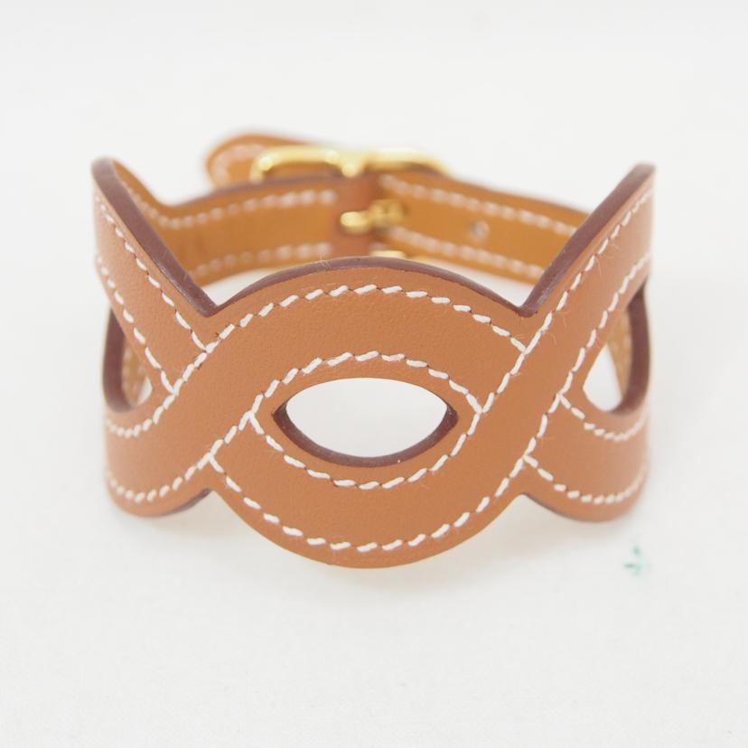 HERMES エルメス/アントルラック・カフ ブレスレット GD//Y (T2 Y FS)/ABランク/78