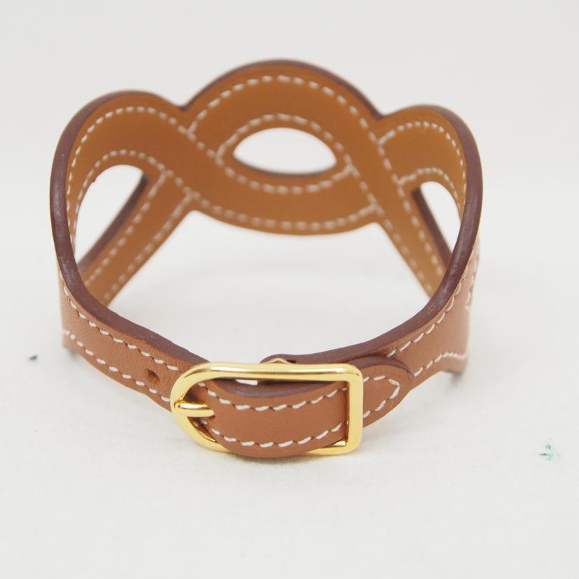 HERMES エルメス/アントルラック・カフ ブレスレット GD//Y (T2 Y FS)/ABランク/78