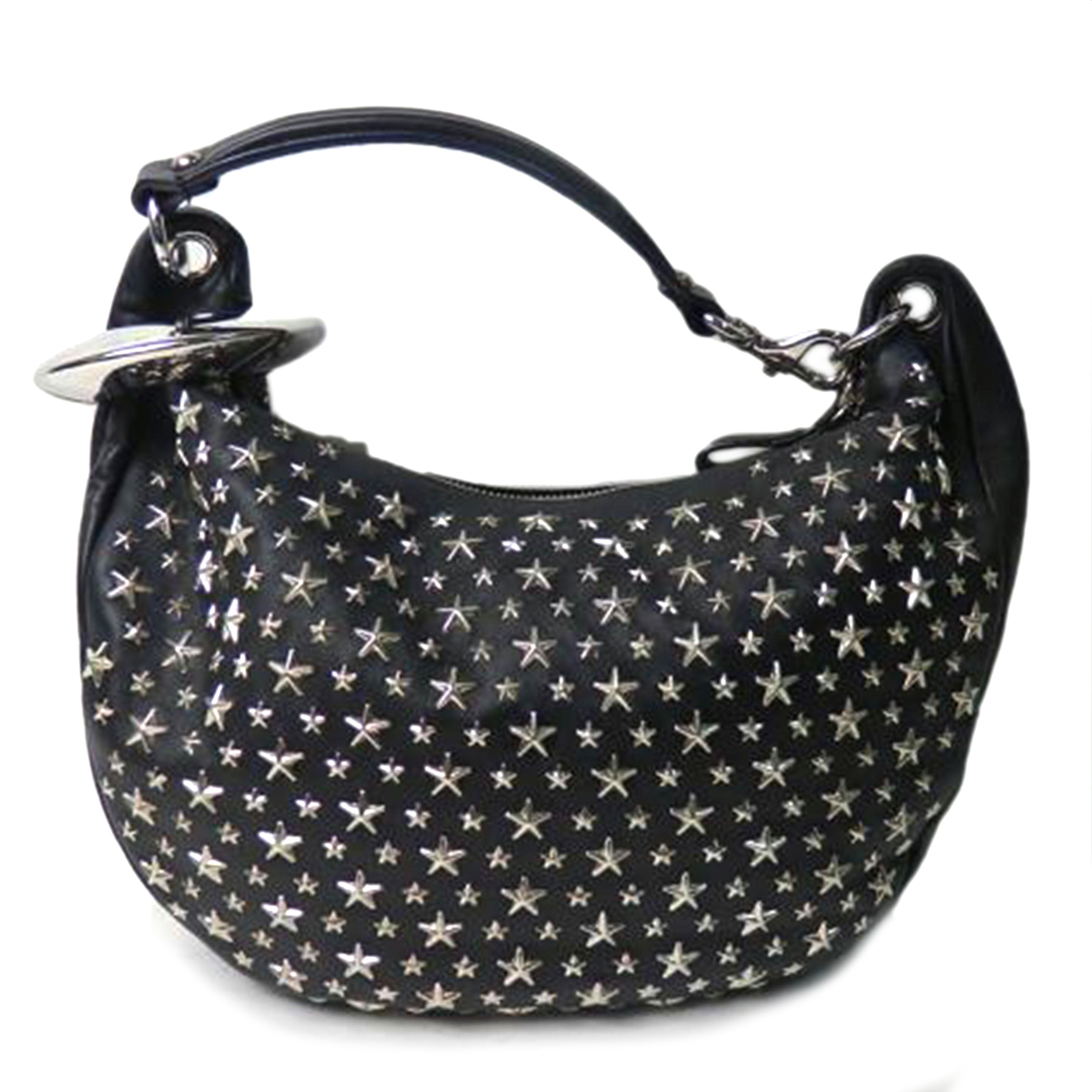 JIMMY CHOO ジミーチュウ/ステラ/スタースタッズレザーバッグ/黒//00LSMN/ABランク/84