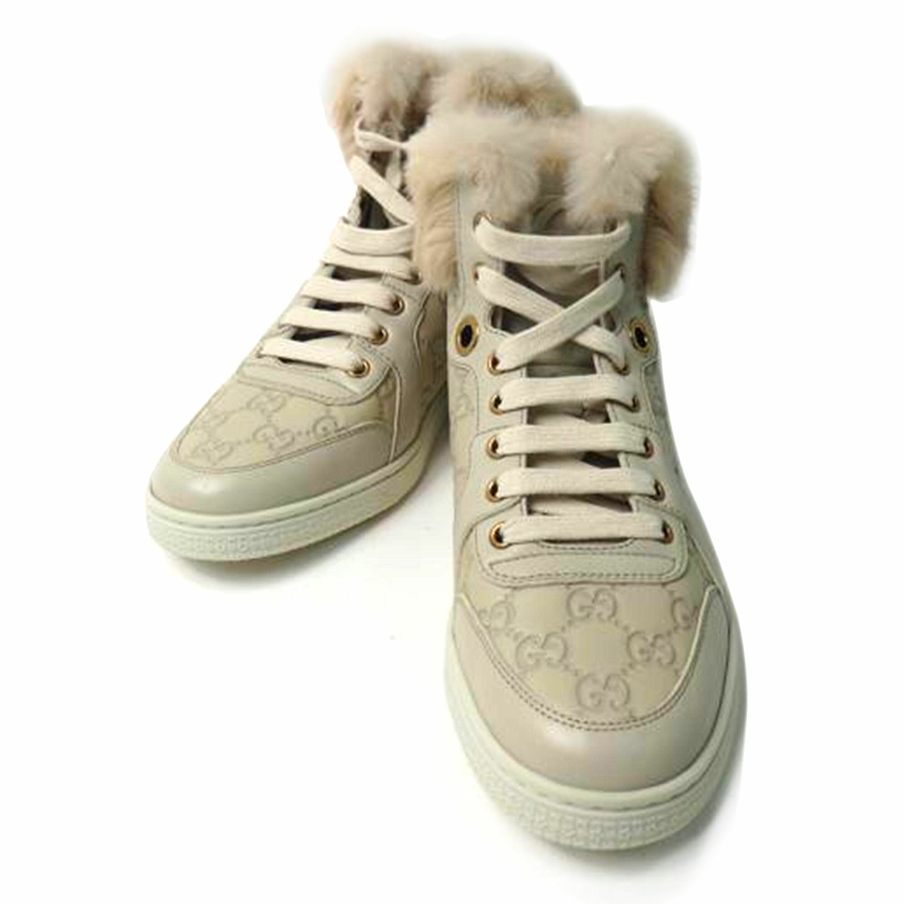 GUCCI グッチ/グッチシマ/ファートリムハイトップインターロッキングG/38 #23cm/270397//ABランク/84