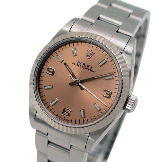 ROLEX ロレックス 腕時計 1996年頃製造 自動巻き フルーテッドベゼル ステンレススチール K18WG/オイスターパーペチュアル・ボーイズ/ピンク/T番/67514//T526522(1996)/Aランク/69