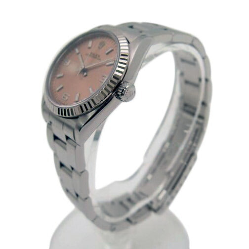 ROLEX ロレックス 腕時計 1996年頃製造 自動巻き フルーテッドベゼル ステンレススチール K18WG/オイスターパーペチュアル・ボーイズ/ピンク/T番/67514//T526522(1996)/Aランク/69