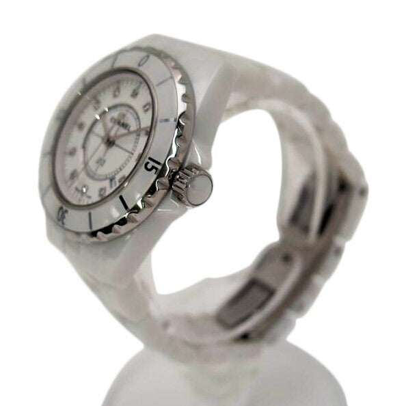 CHANEL シャネル 腕時計 セラミック ホワイト/J12・12Pダイヤ/レディース/クオーツ/H1628//J.N.34605/ABランク/69