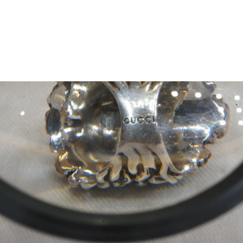 GUCCI グッチ/ライオンヘッドシルバーリングストーン//ABランク/92