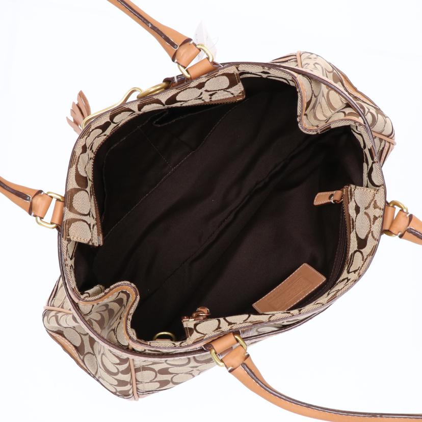 COACH コーチ/シグネチャーハンプトンズラージキャリオールトート/10508//10673/Aランク/75