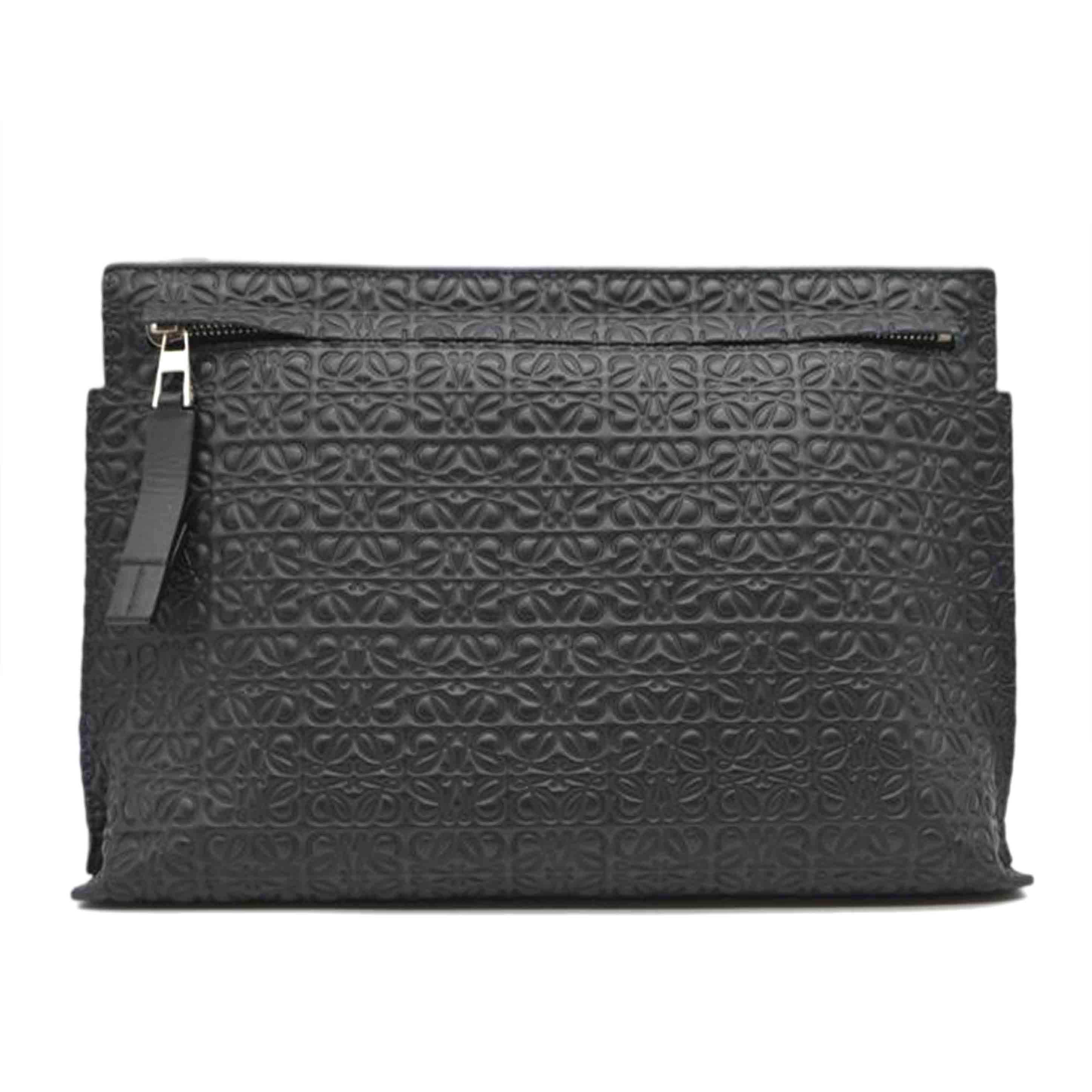 LOEWE ロエベ/アナグラムレザーリピートTポーチノワール/101.88.W05//521***/Aランク/89