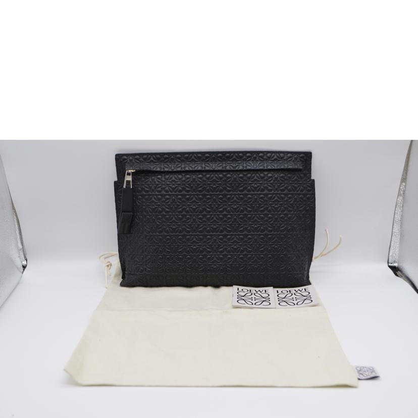 LOEWE ロエベ/アナグラムレザーリピートTポーチノワール/101.88.W05//521***/Aランク/89