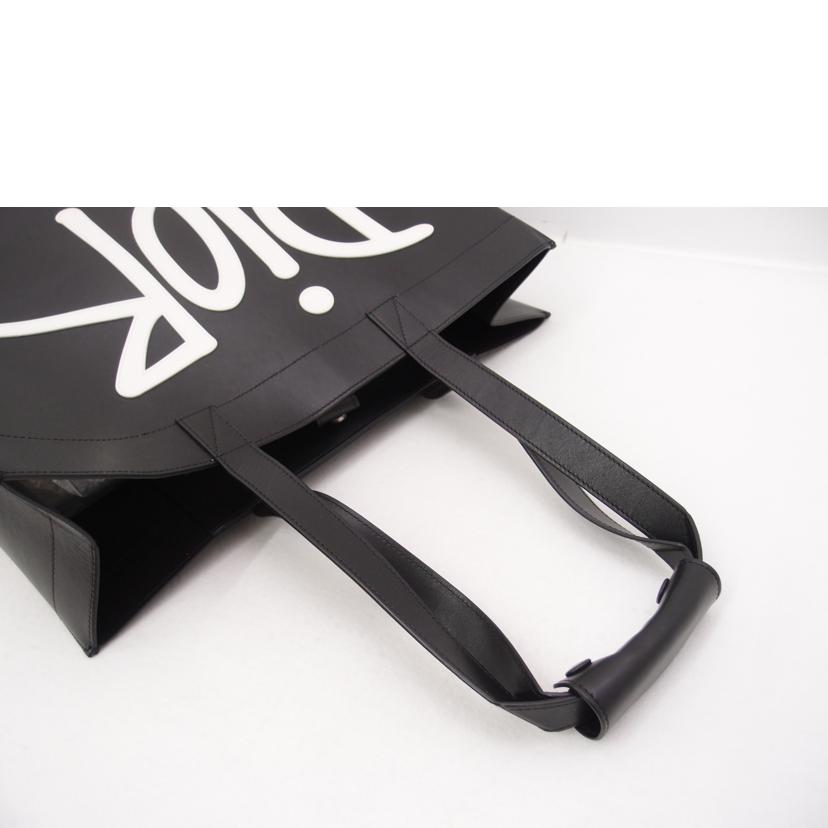 ChristianDior クリスチャンディオール トートバック ショルダーバッグ ハンドバック レザー 黒 メンズ レディース 肩掛け/ショーンステューシーコラボレザートート/ブラック/1DOSH153YZIH10E//BO0***/Aランク/69