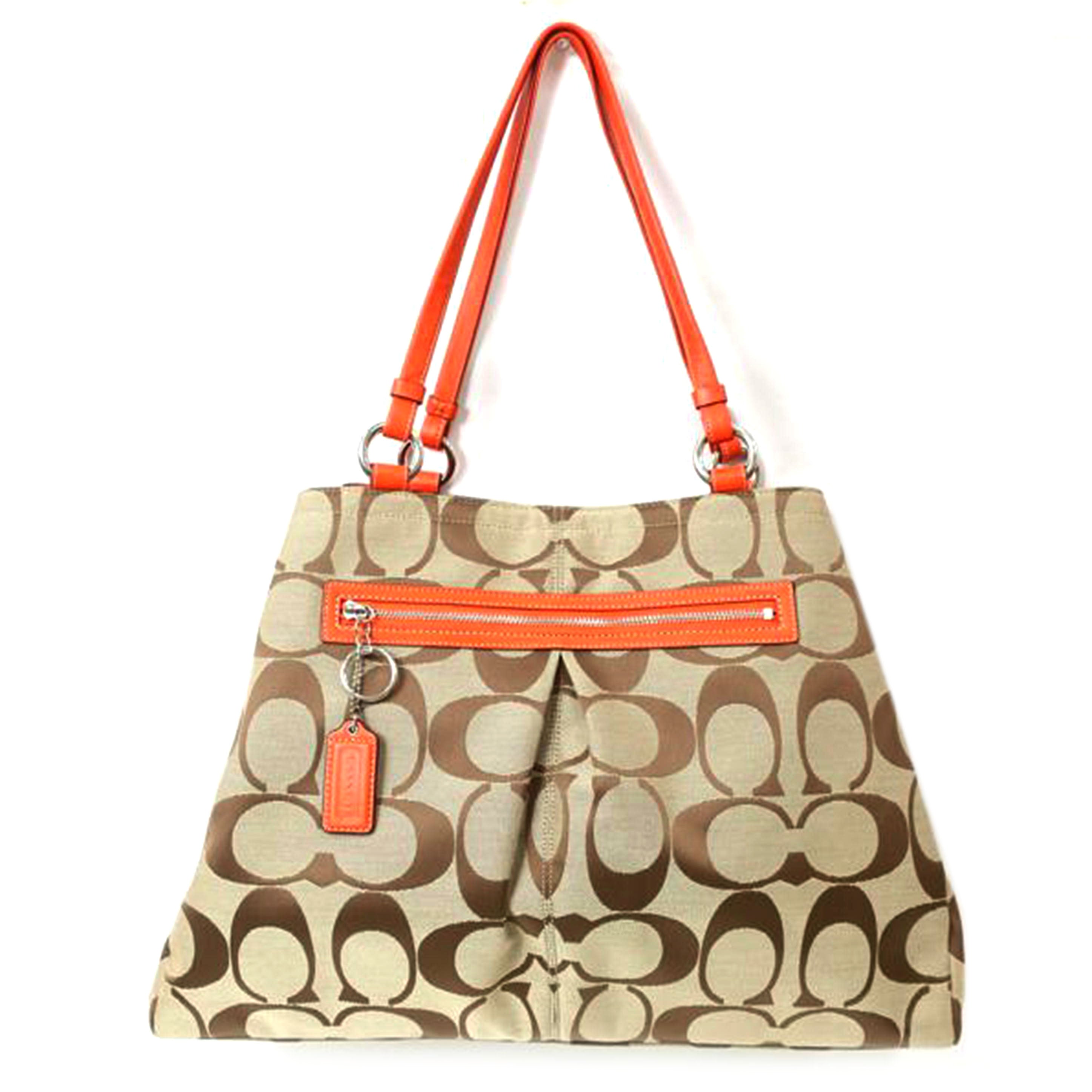 COACH コーチ/シグネチャー トートバック ハンドバッグ オレンジ/F14863//ABランク/65