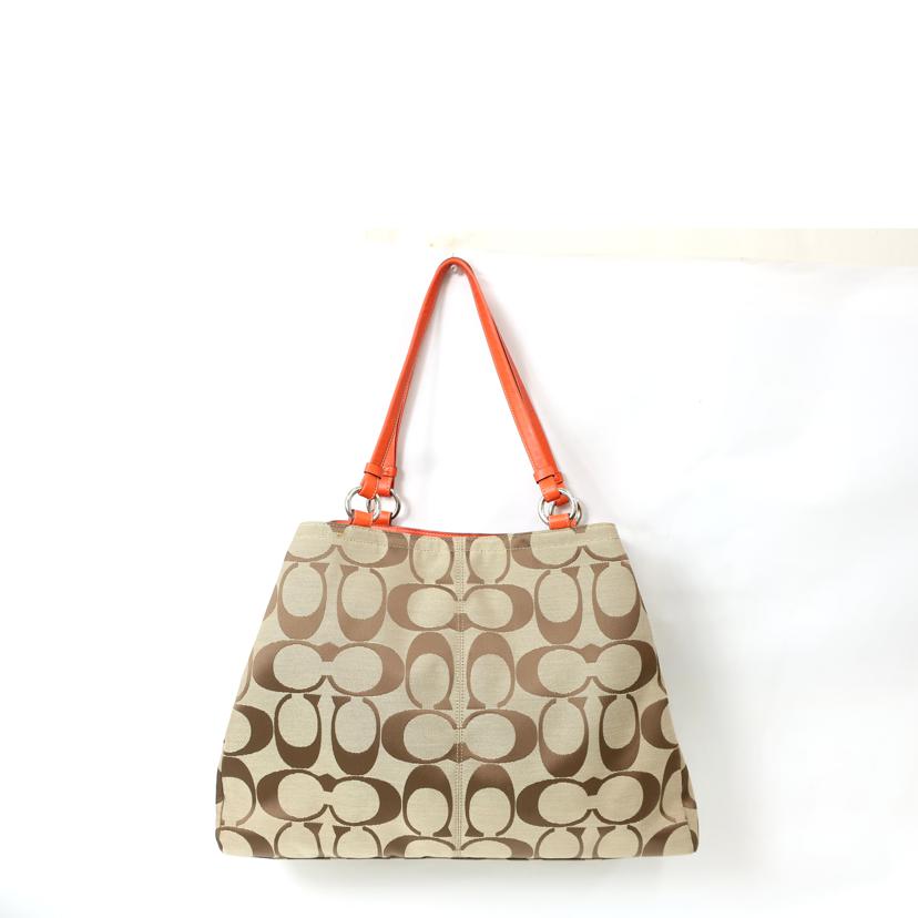 COACH コーチ/シグネチャー トートバック ハンドバッグ オレンジ/F14863//ABランク/65