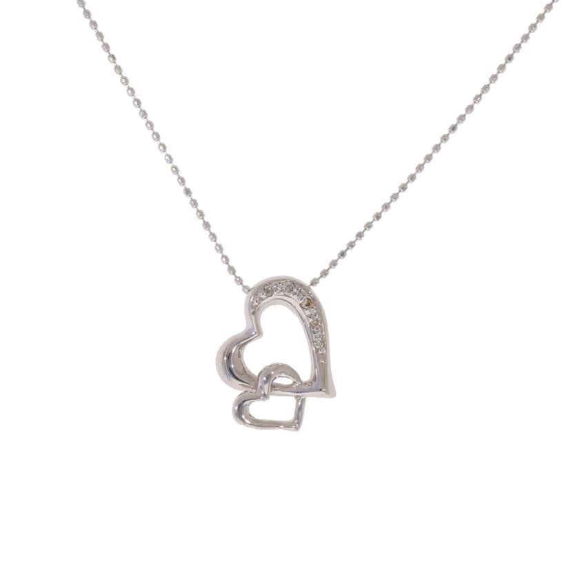 / K18WGダイヤネックレス0.05ct//Aランク/75