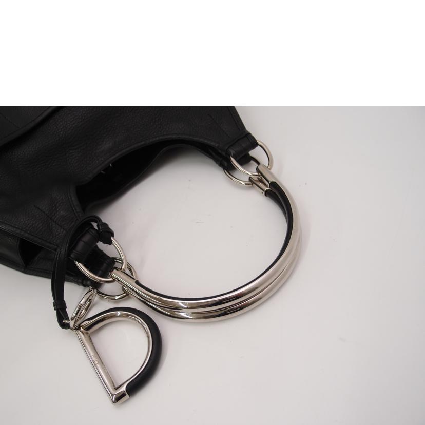 Christian Dior クリスチャンディオール/Dチャームレザーワンショルダー/ブラック//26-MA-0068/Aランク/69