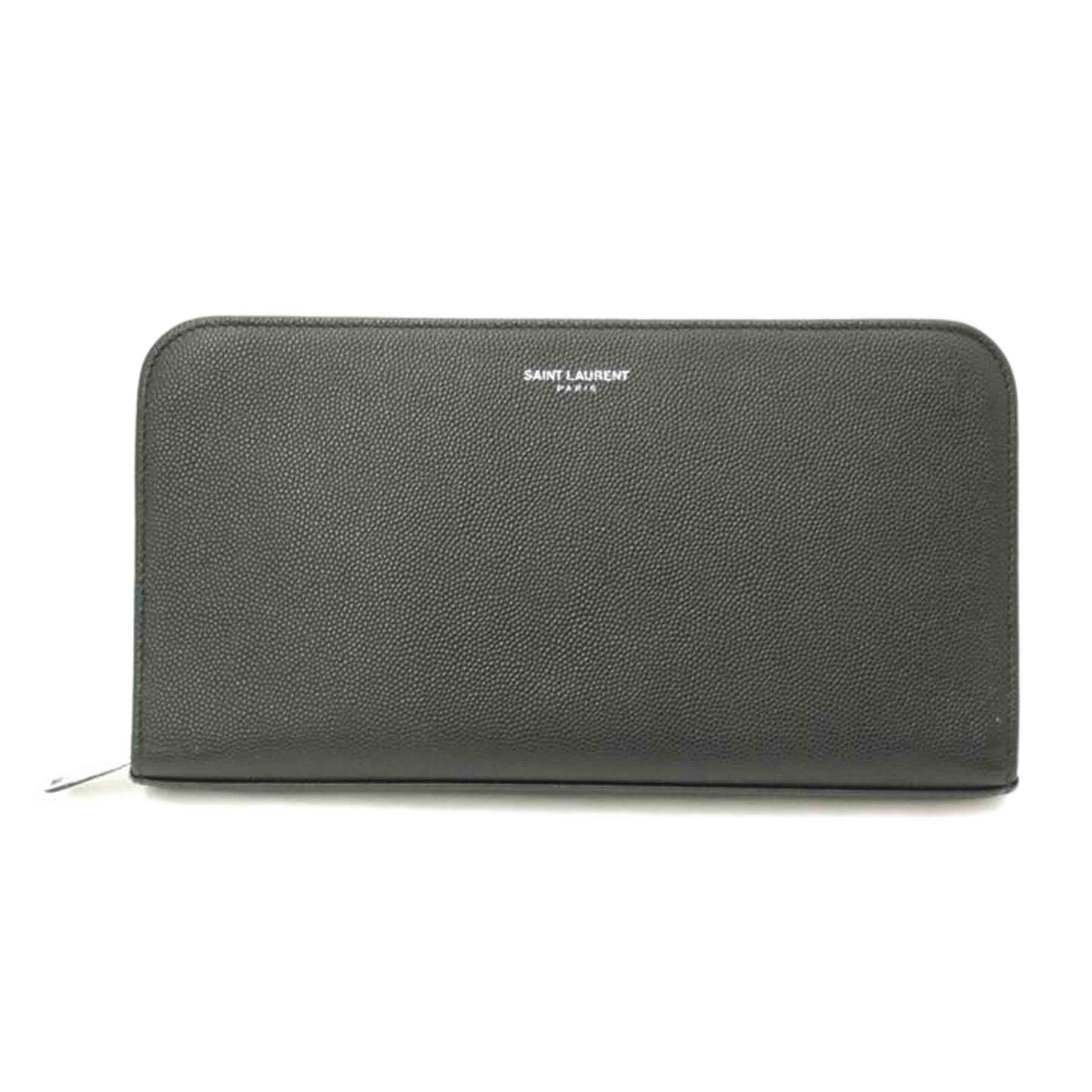 SAINT LAURENT サンローラン レザー 黒 メンズ/クラシックラウンドファスナー長財布/ブラック/328558//019*/SAランク/69