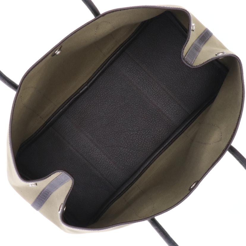 HERMES エルメス/ガーデンパーティPM/トワルオフィシエ/カーキ//T/ABランク/09