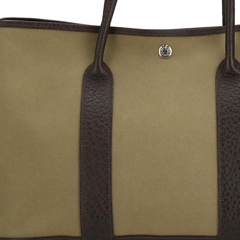 HERMES エルメス/ガーデンパーティPM/トワルオフィシエ/カーキ//T/ABランク/09
