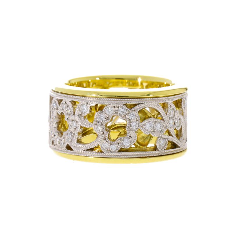 / ◎K18/PT900ダイヤリング0.51ct//Aランク/75