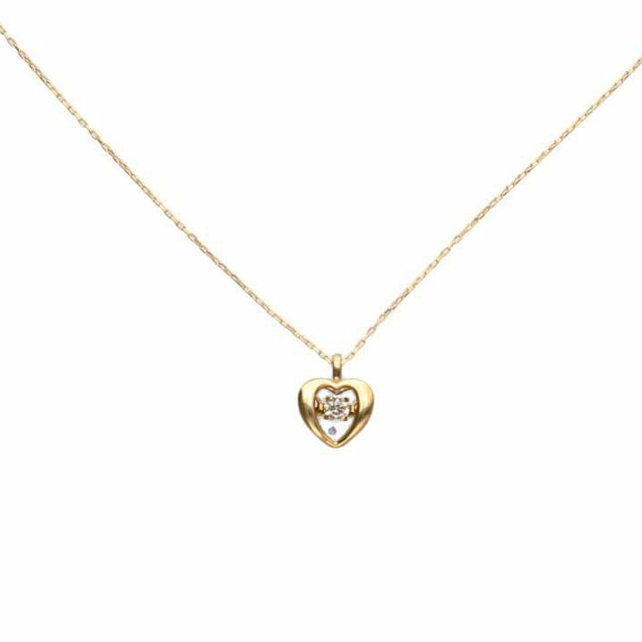 / K10YGダイヤネックレス0.05ct//Aランク/75