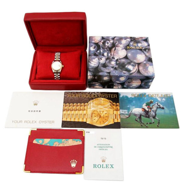 ROLEX ロレックス 2000年頃製造 オーバーホール済 新品仕上済 コンビ シャンパン文字盤/デイトジャスト・レディース/10P新ダイヤ/P番/79173G//P989980(2000)/SAランク/69