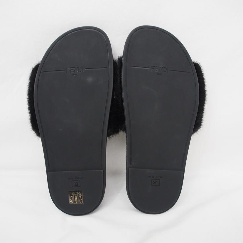 FENDI フェンディ/ファーサンダル/黒/25cm//ABランク/78