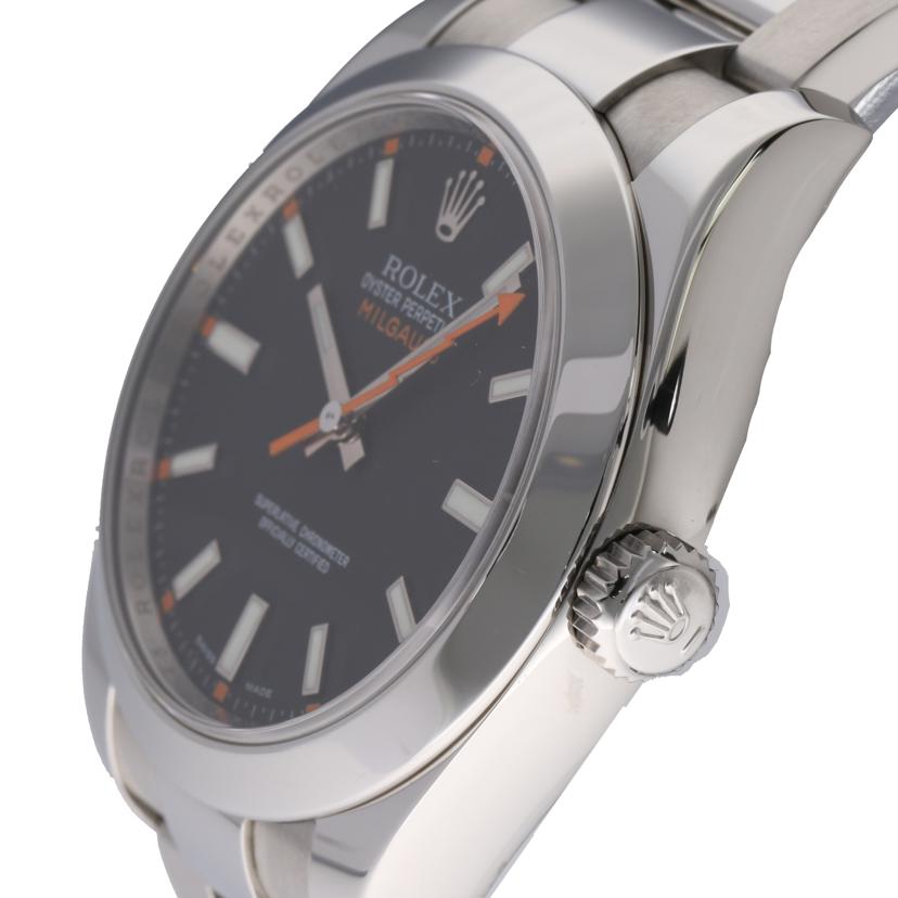 ROLEX ロレックス 腕時計 2009年頃製造 新品仕上済/ミルガウス/ブラック文字盤/V番/116400//V688245/Aランク/75