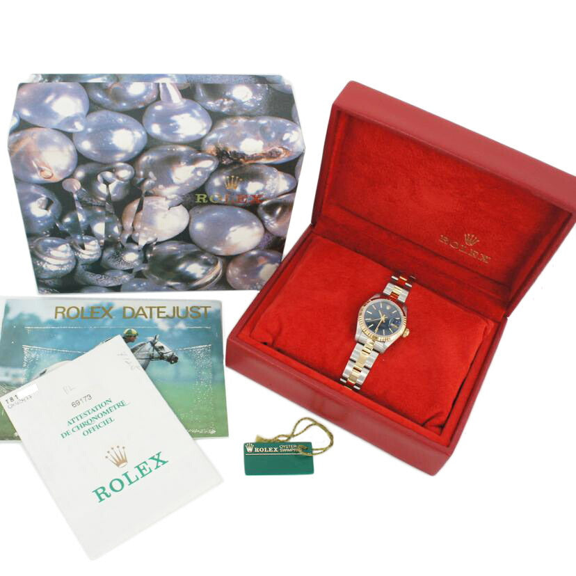 ROLEX ロレックス 腕時計 1996年頃製造 オイスターブレス コンビ/デイトジャスト・レディース/SS×YG/T番/69173//T816269(1996)/Aランク/75