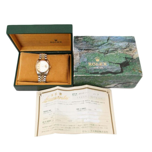 ROLEX ロレックス 1987年頃製造 オーバーホール済 新品仕上済 コンビ シャンパン文字盤/デイトジャスト・SS×YG/R番/16233//R679104/Aランク/69