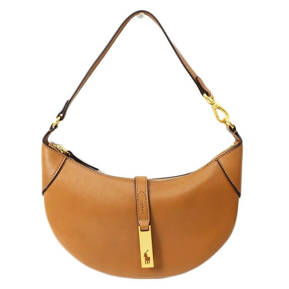 POLO Ralph lauren ラルフローレン/Polo IDカーフスキンミニショルダー/ハンドバッグ ベージュ 白茶系/WAPOBAG02V20016//SAランク/65