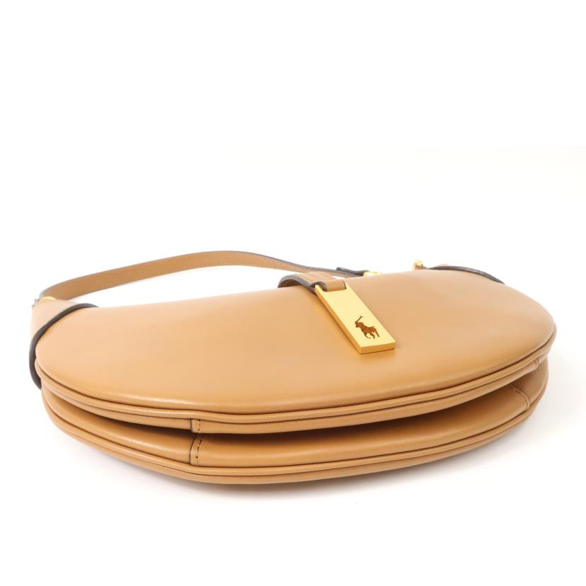 POLO Ralph lauren ラルフローレン/Polo IDカーフスキンミニショルダー/ハンドバッグ ベージュ 白茶系/WAPOBAG02V20016//SAランク/65