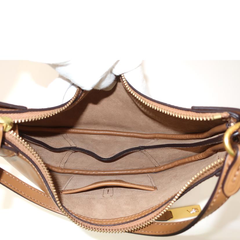 POLO Ralph lauren ラルフローレン/Polo IDカーフスキンミニショルダー/ハンドバッグ ベージュ 白茶系/WAPOBAG02V20016//SAランク/65