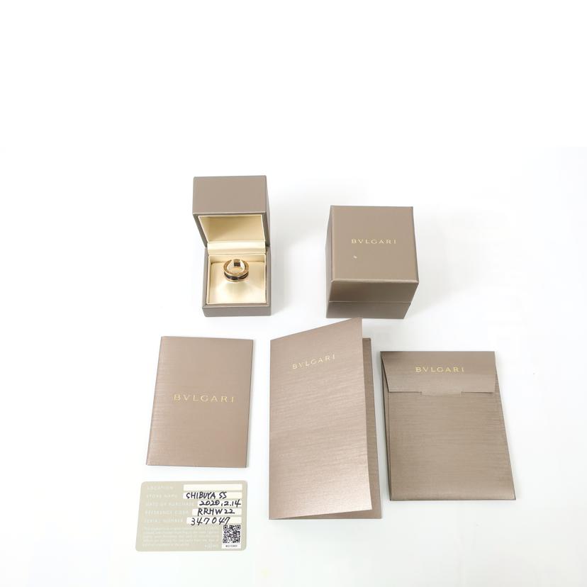 BVLGARI ブルガリ/ビー・ゼロワン セラミックリング/B.ZERO1/2bands K18//RRHW22/ABランク/65