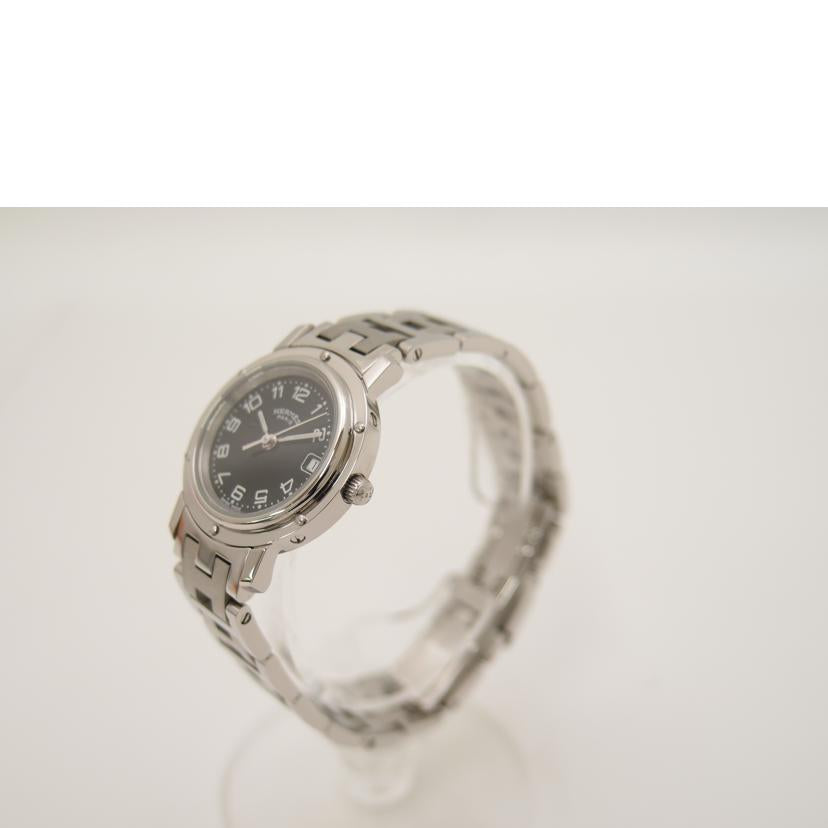 HERMES エルメス 腕時計 黒文字盤/クリッパー/レディース/クォーツ/CL4.210//2437766/Aランク/69