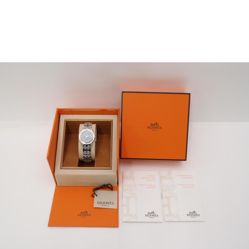 HERMES エルメス 腕時計 黒文字盤/クリッパー/レディース/クォーツ/CL4.210//2437766/Aランク/69