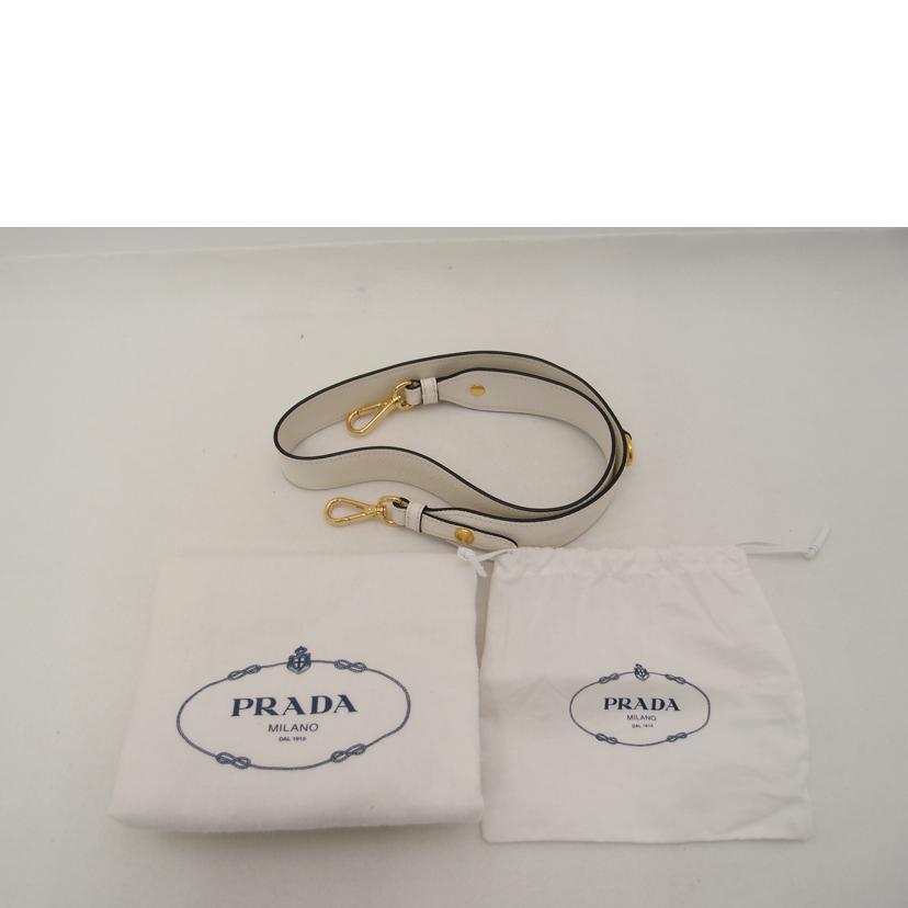 PRADA プラダ ハンドバック トートバック ショルダーバッグ 肩掛け 白 ゴールド金具 レディース /レザー2wayハンド/ホワイト//117*/ABランク/69