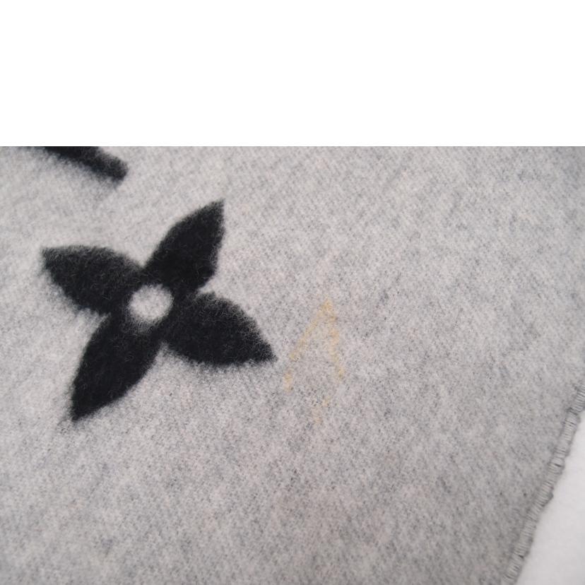 LOUIS VUITTON ルイ・ヴィトン マフラー ストール カシミア100% 黒 グレー レディース/エシャルプ・レイキャビック/ブラック/401486//Aランク/69