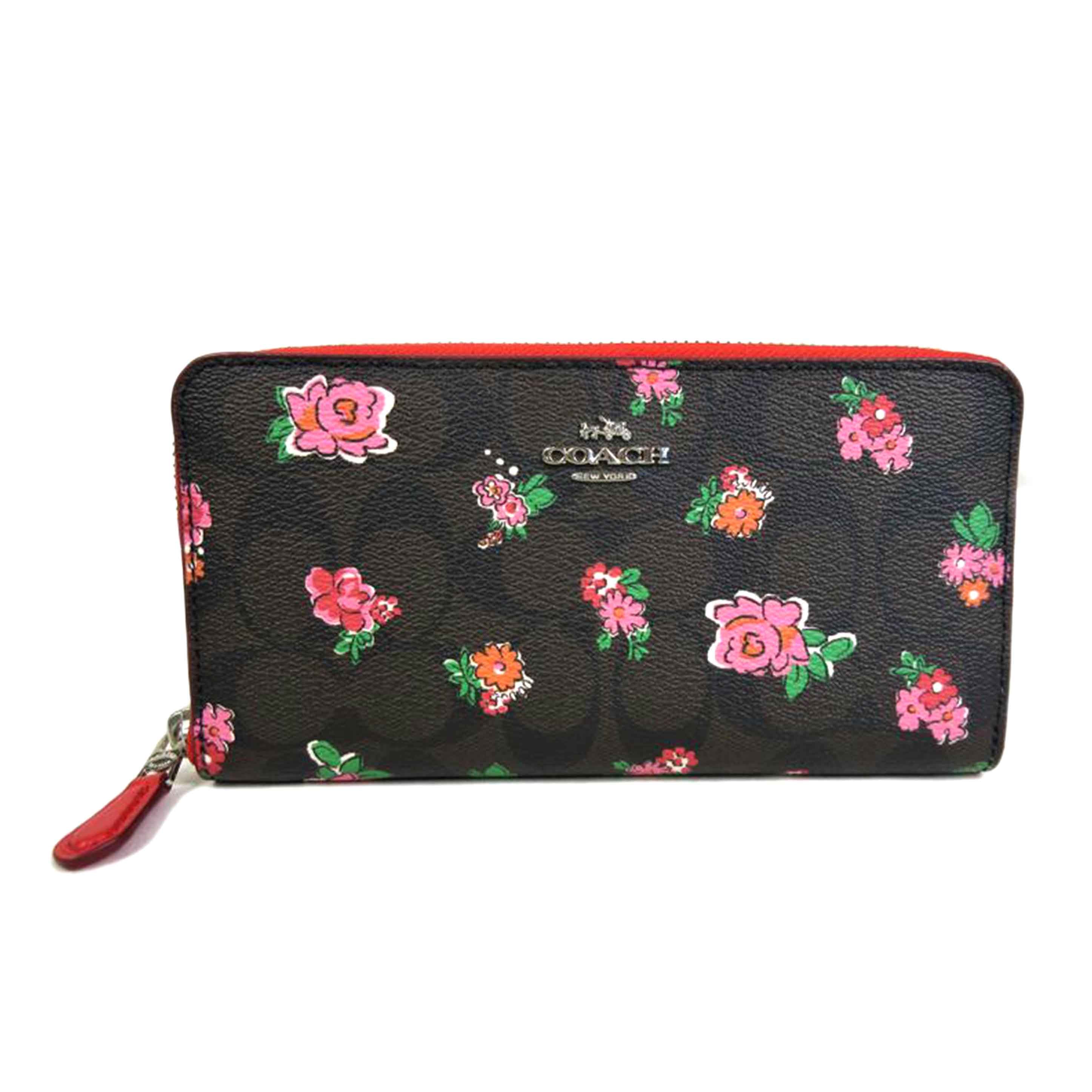 COACH コーチ/シグネチャー フラワープリント アコーディオンジップ/F56496//L1692/SAランク/70