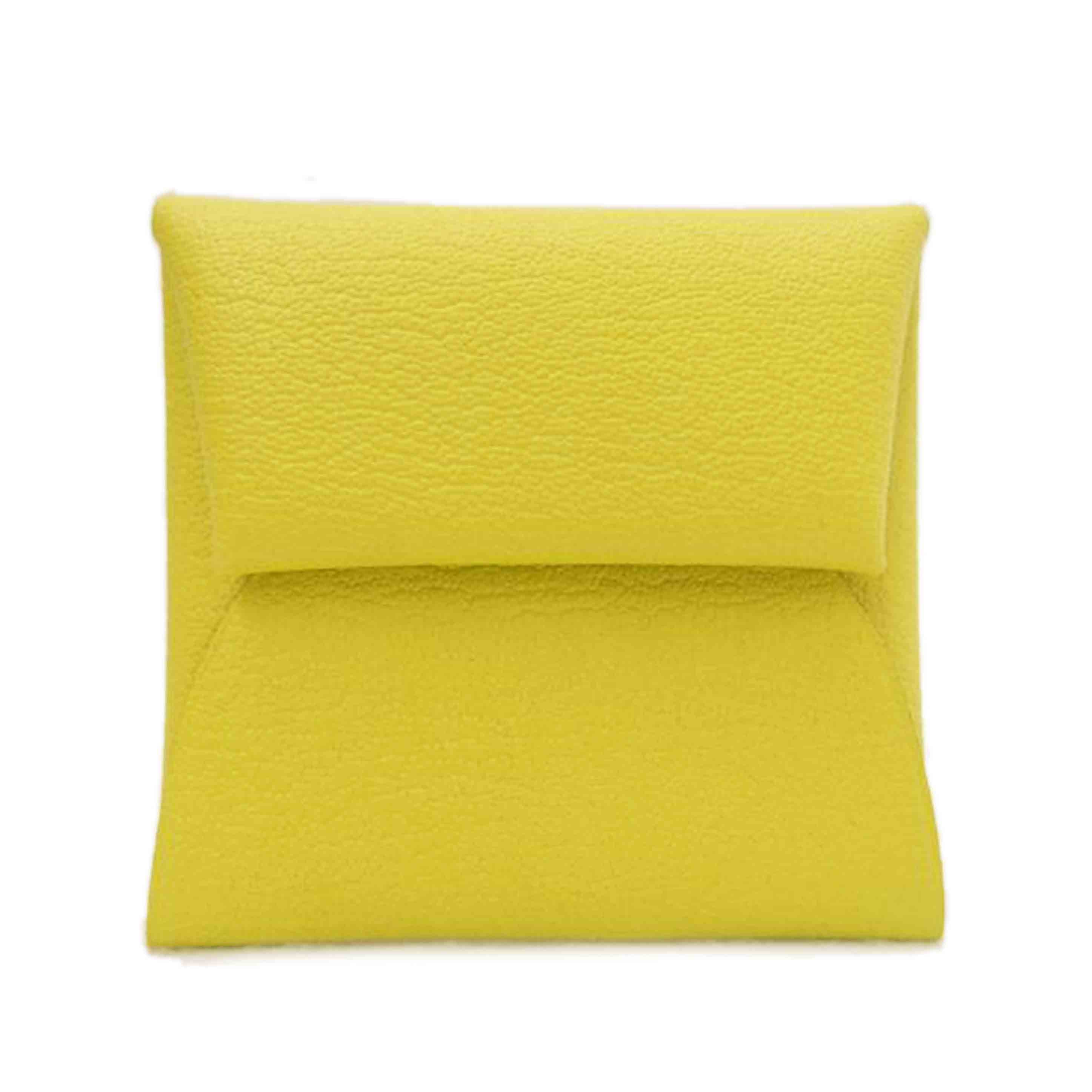 HERMES エルメス A刻印(2017年) コインケース 小銭入れ レザー 黄色 レディース メンズ 未使用品 プレゼント/バスティア/イエロー//A M*/Sランク/69