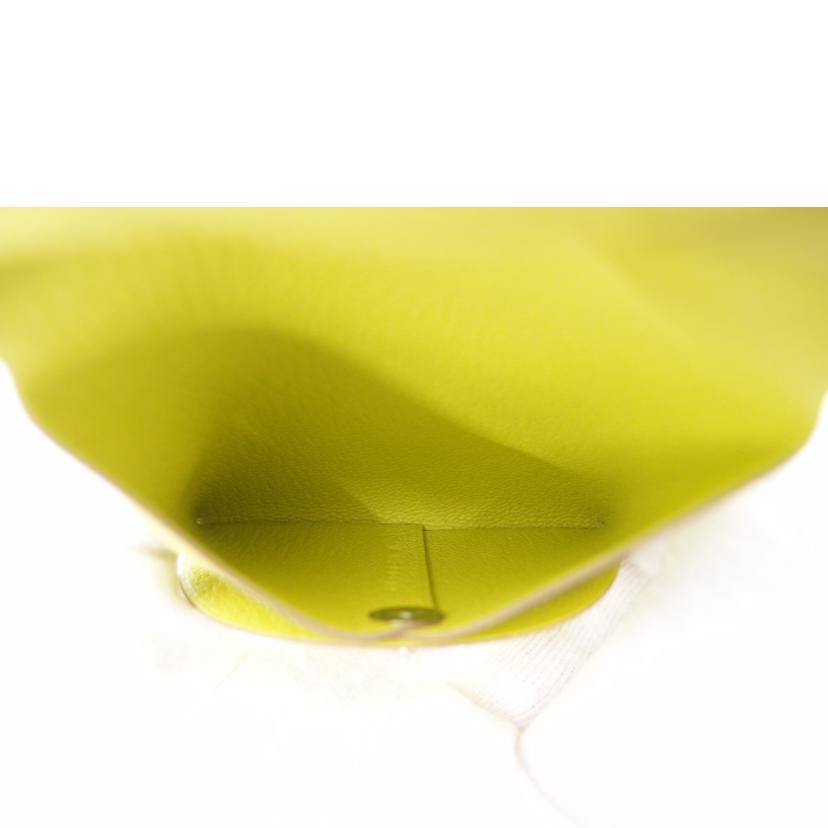 HERMES エルメス A刻印(2017年) コインケース 小銭入れ レザー 黄色 レディース メンズ 未使用品 プレゼント/バスティア/イエロー//A M*/Sランク/69