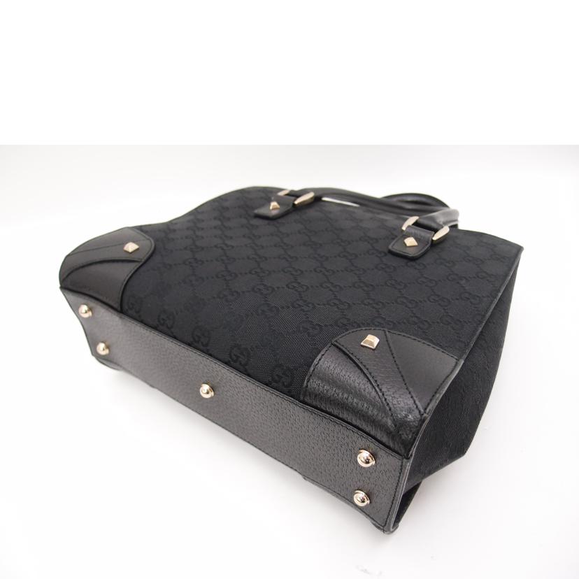 GUCCI グッチ 黒 ハンド レディース/GGキャンバストート/ブラック/120895//467891/Aランク/69