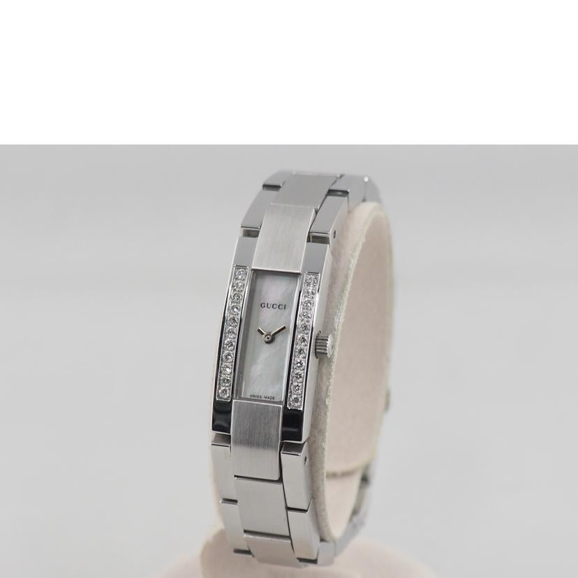 GUCCI グッチ/クォーツ 時計 レディース シェル文字盤 ダイヤベゼル/4600L//0035877/Bランク/79